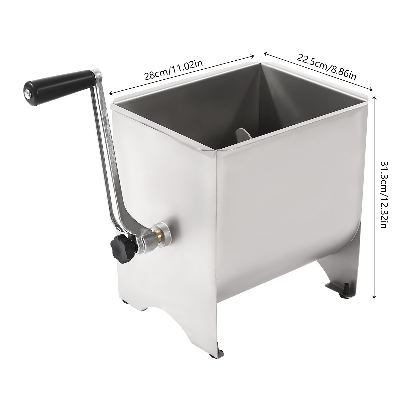 9kg/20lbs Manual Meat Mixer Meat Mixing Machine Free Standing Stainless Steel