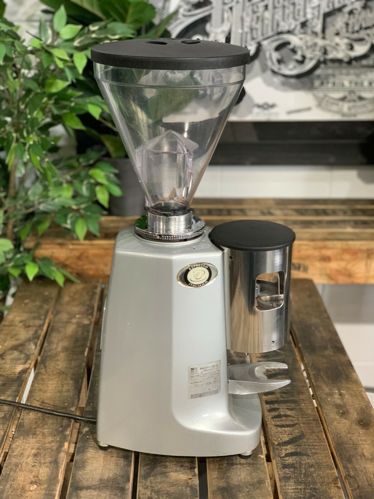 MAZZER SUPER JOLLY AUTOMATIC SILVER ESPRESSO COFFEE GRINDER COMMERCIAL CAFE