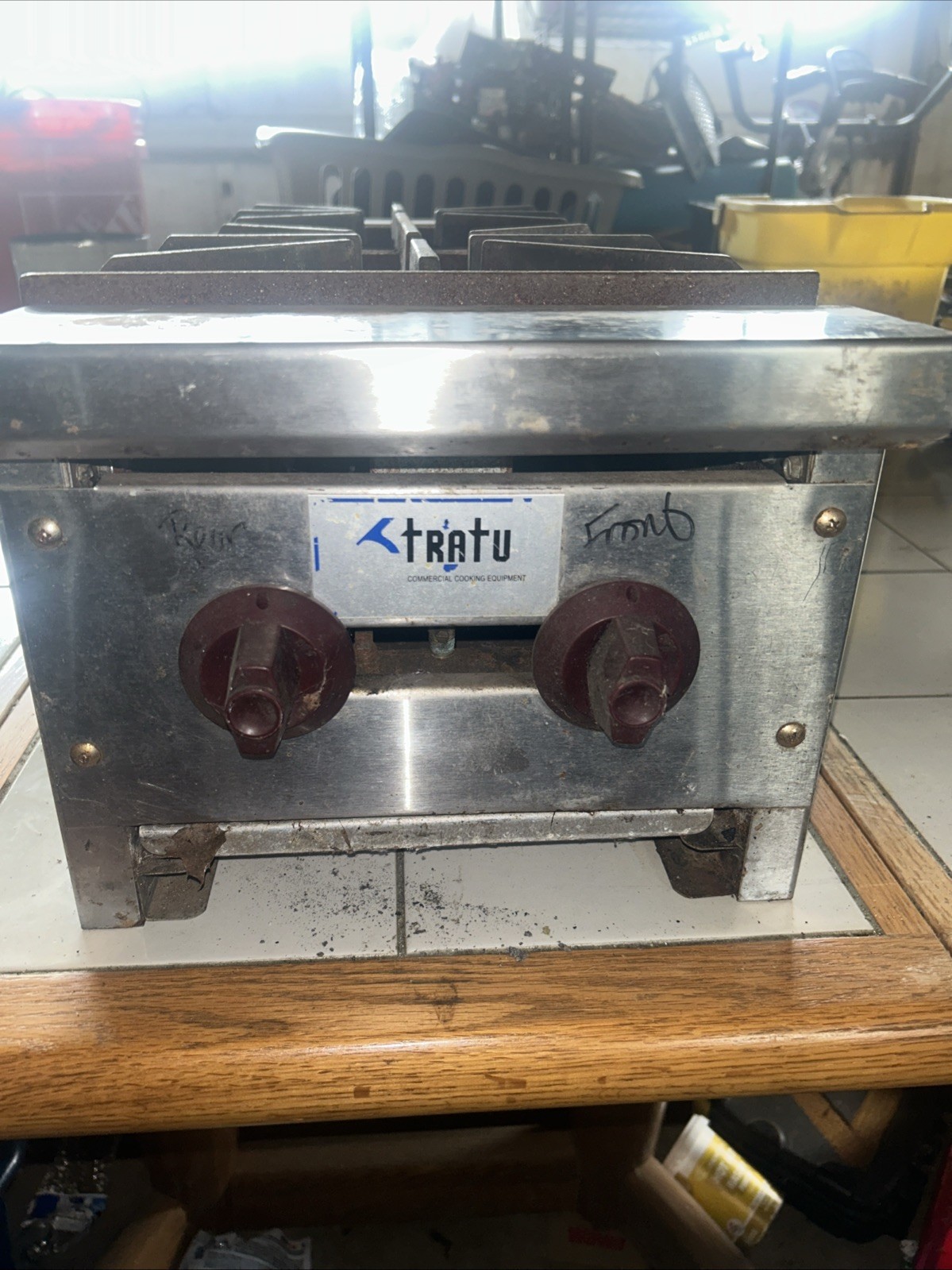 12″ Open 2 Burner Hot Plate Cook Top Gas Stratus SHP-12-2 #7146 Commercial