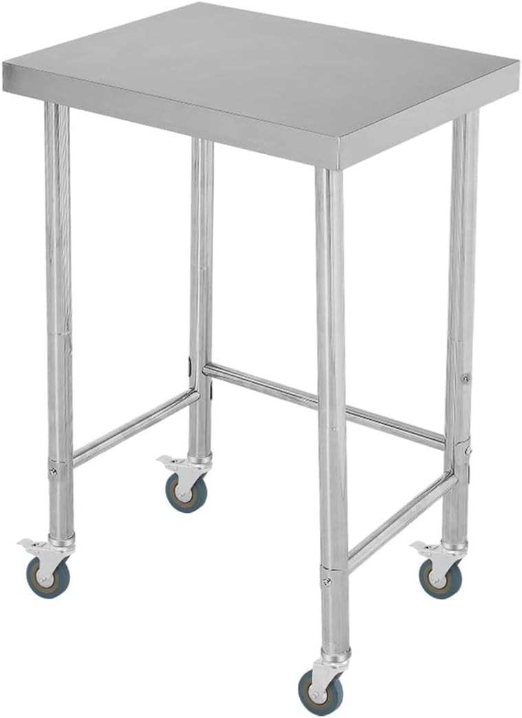 Stainless Steel Prep Table, Rust Resistant NSF Commercial Utility Worktable