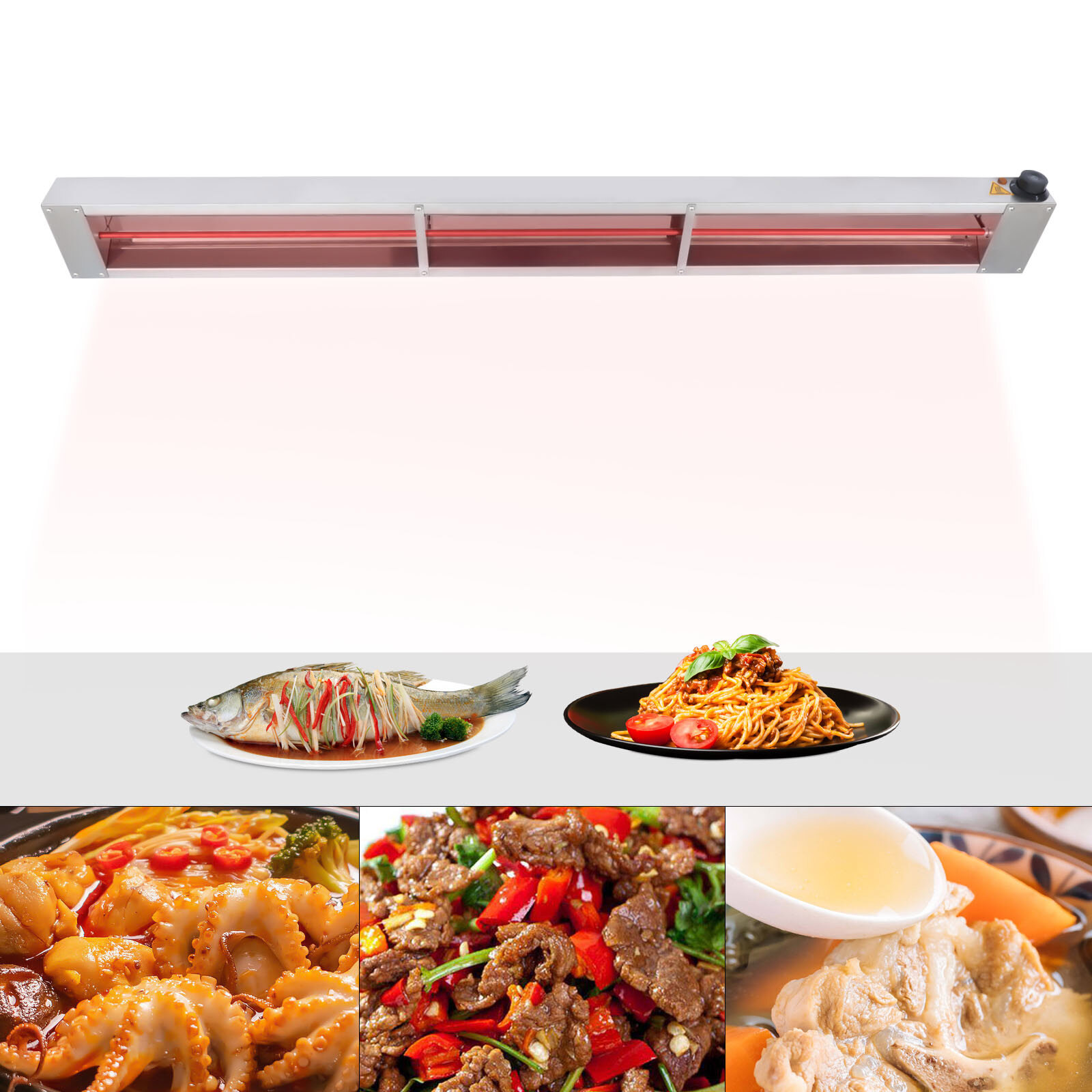 60 Inch Commercial Restaurant Food warming Lamp Strip Warmer Calrod Food Heater