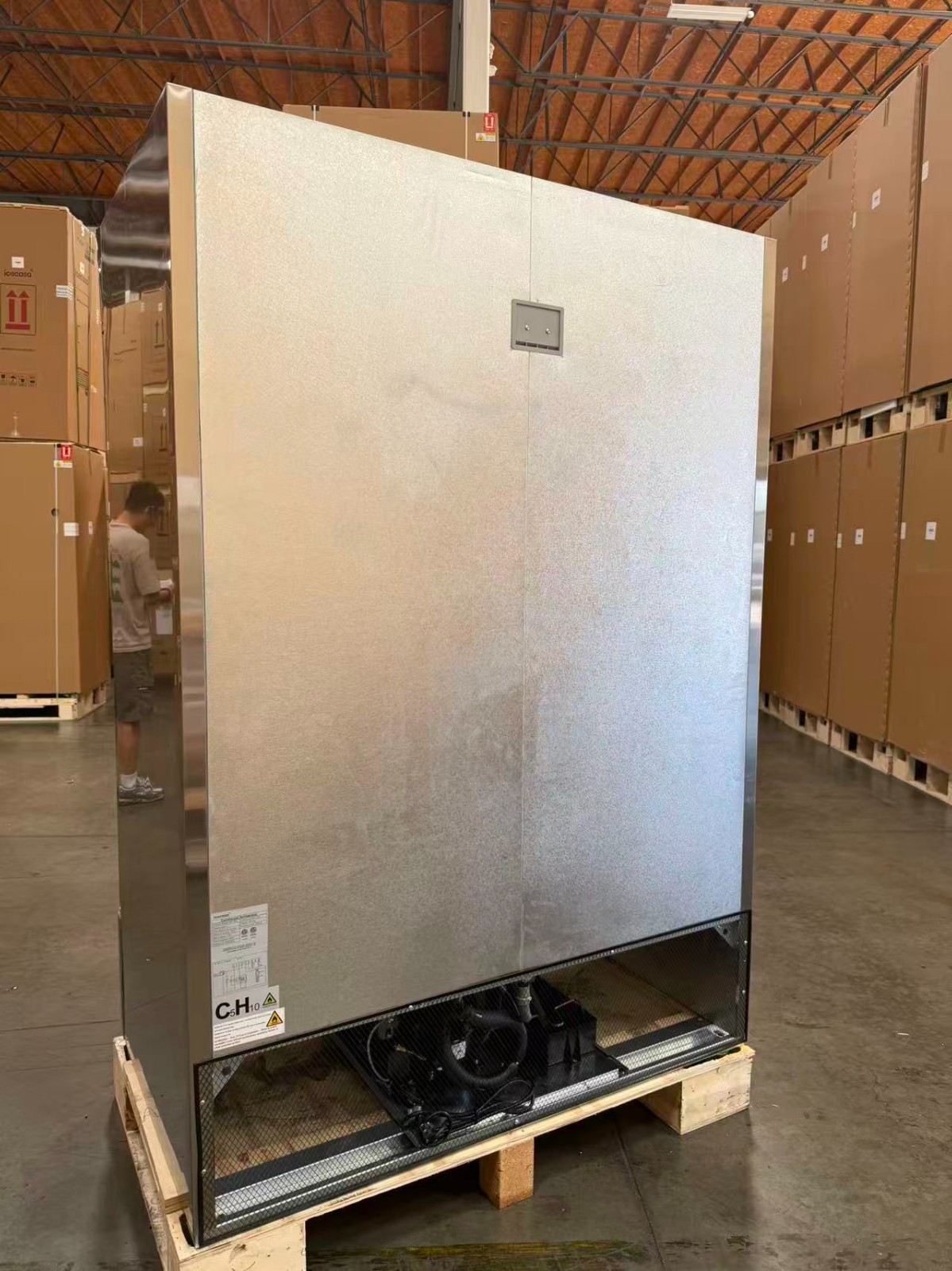 54″ Glass Door Reach-In Refrigerator, 2-Door Merchandiser 49 Cu.ft – Dents