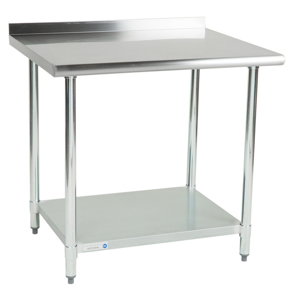 NEW!! 30″ x 36″ Stainless Steel Work Prep Table Undershelf Restaurant Backsplash