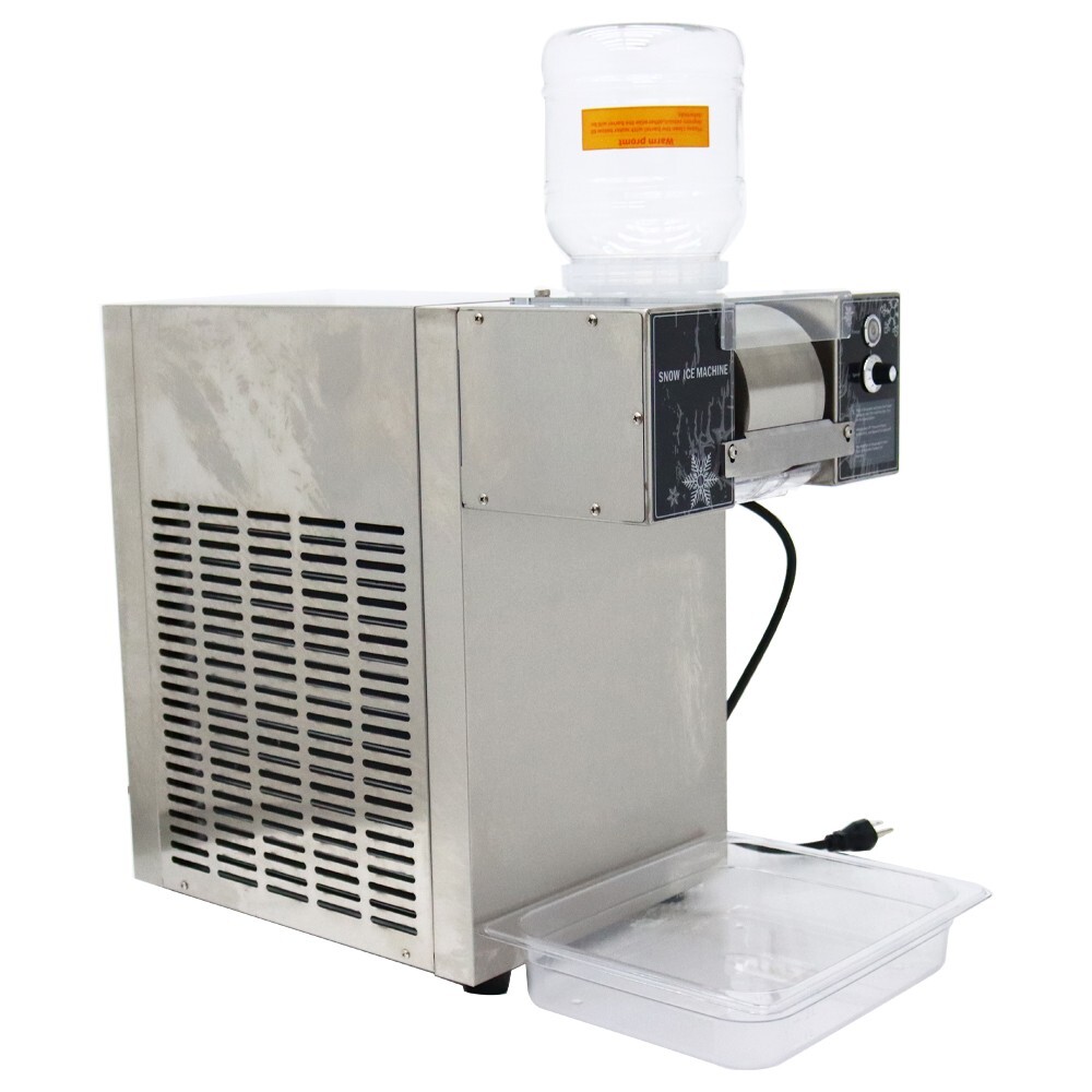 Used 110V Commercial Air Cooling Snowfake Ice Crusher Snow Cone Machine 2 Bucket