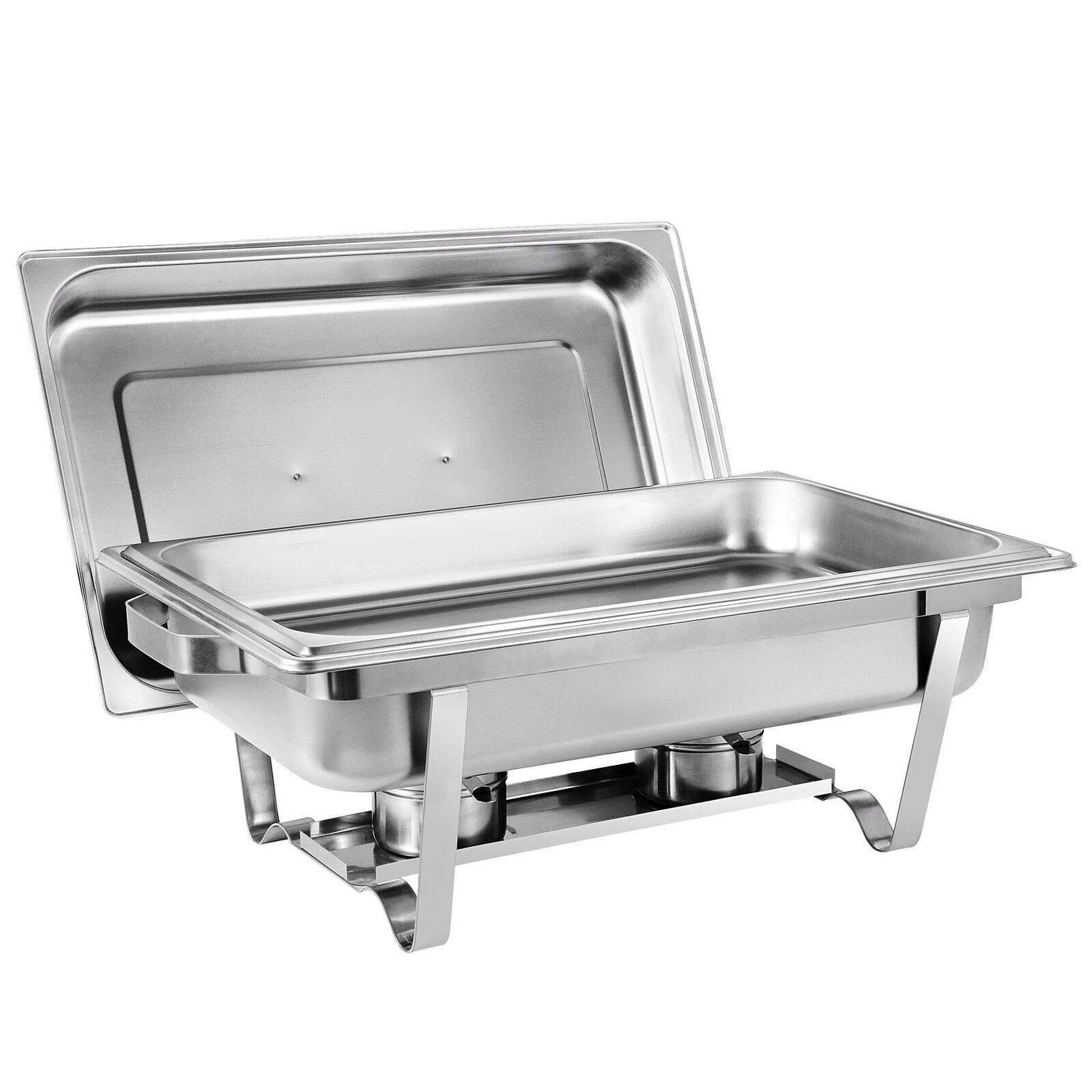 Set of 2 Chafing Dish Buffet Trays 8Qt Chafer w/ Warmer Stainless Steel