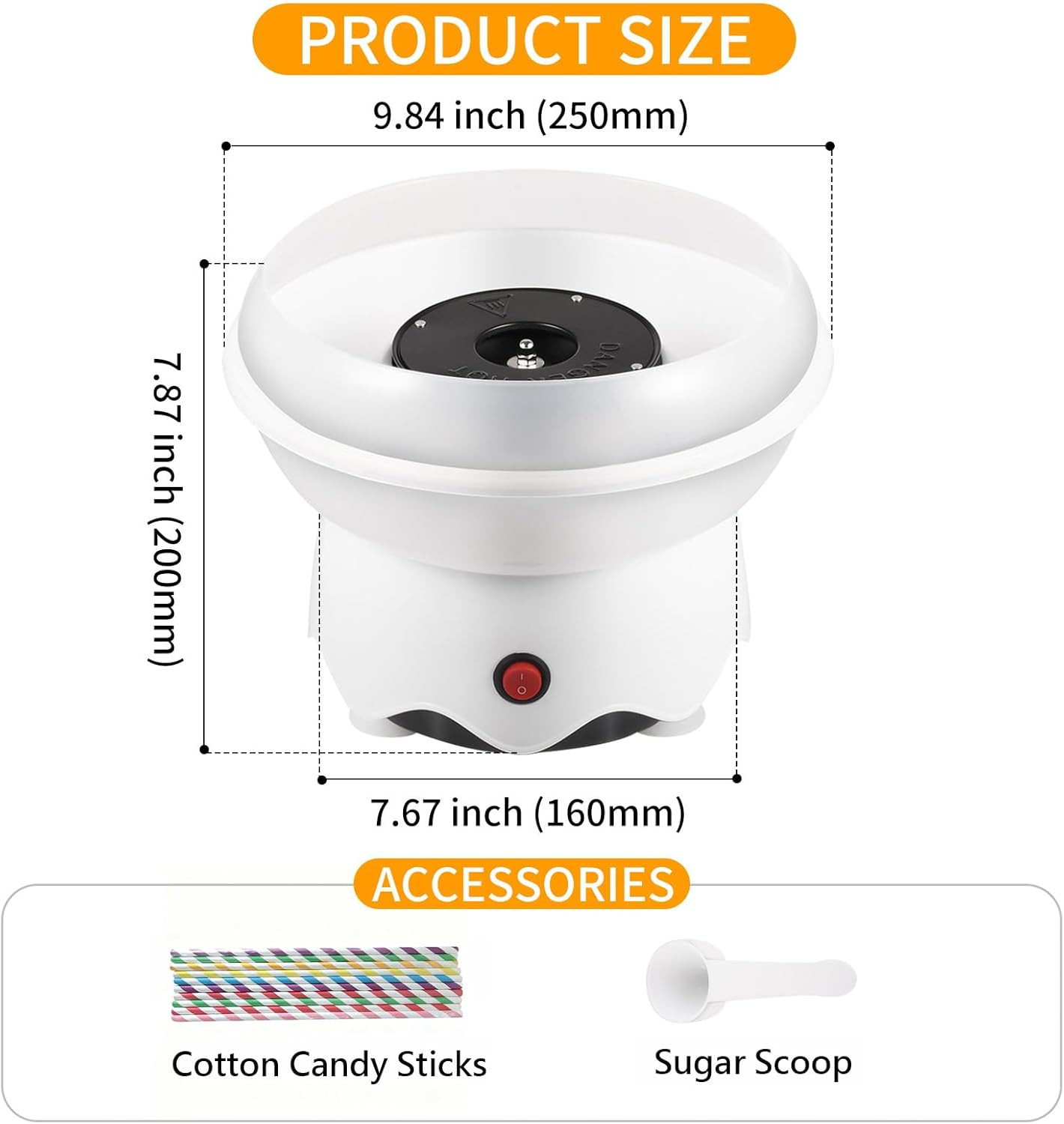Mini Cotton Candy Maker Machine – Easy to Use & Clean, Quiet Floss Maker for Kid