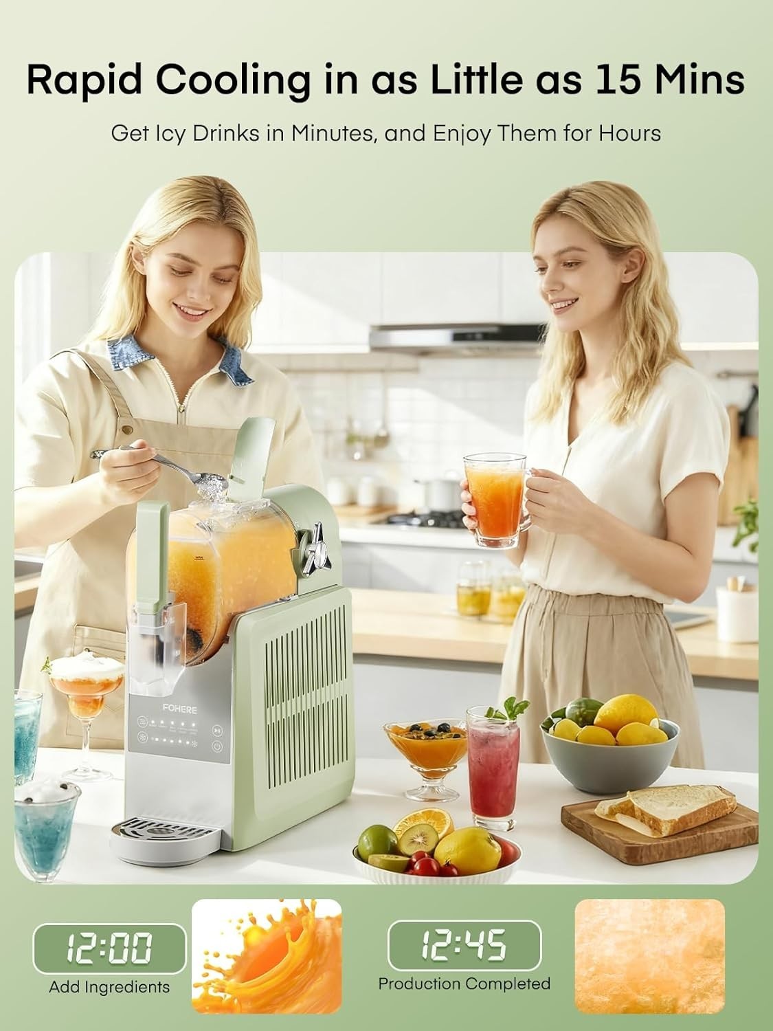 Slushie Machine, 88 oz Slushy Machine for Home, Professional Frozen Drink Mak…