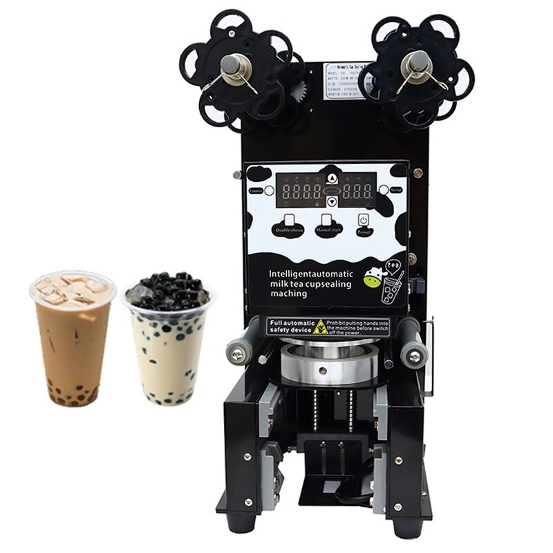 110V Intelligent Fully Automatic Commercial Cup Sealing Machine w/Safety Board