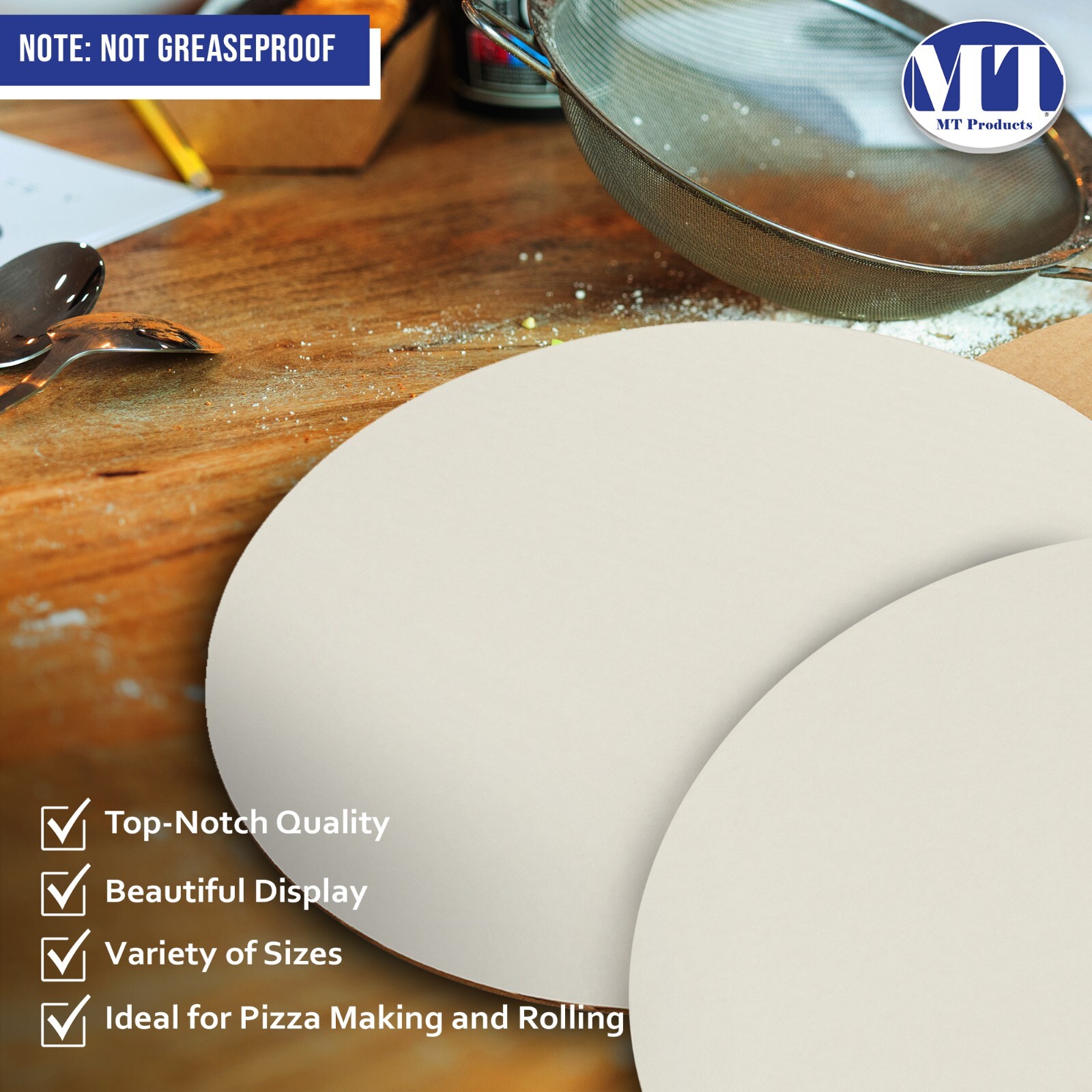 MT Products White Corrugated Cardboard Cake Boards 14″ Round – Pack of 15
