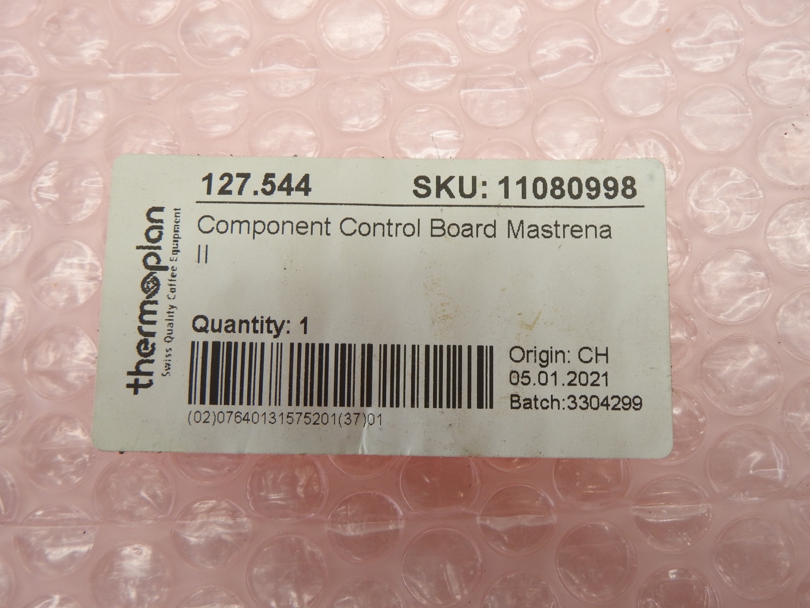 Mastrena II Control Board 127.544 Component Control Board Thermoplan 11080998