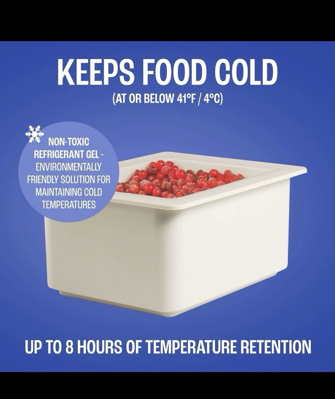 Cambro ColdFest 6″ 1/2 Size Cold Food Pan-white