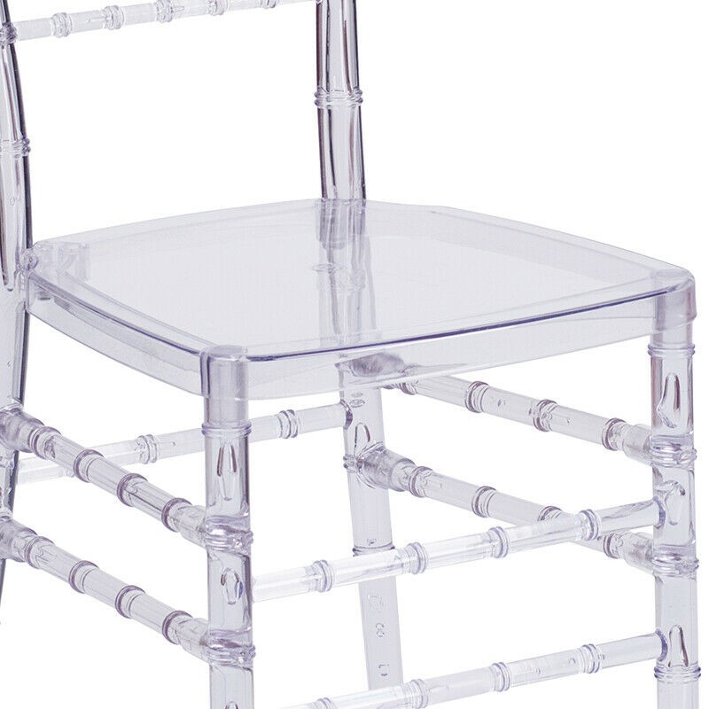 Set of 3 Fully Assembled Transparent Crystal Dining Chair for Wedding ,party.