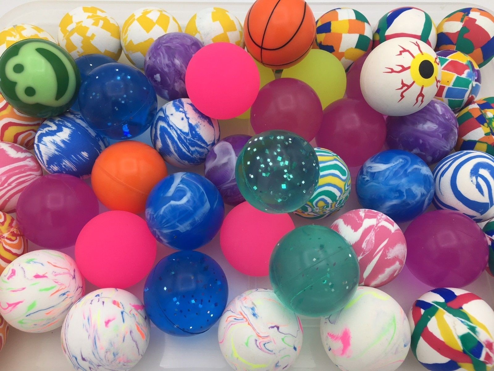 50 Superballs 45 mm Super Bouncy balls Gacha vending for $0.75 or $1.00 vends