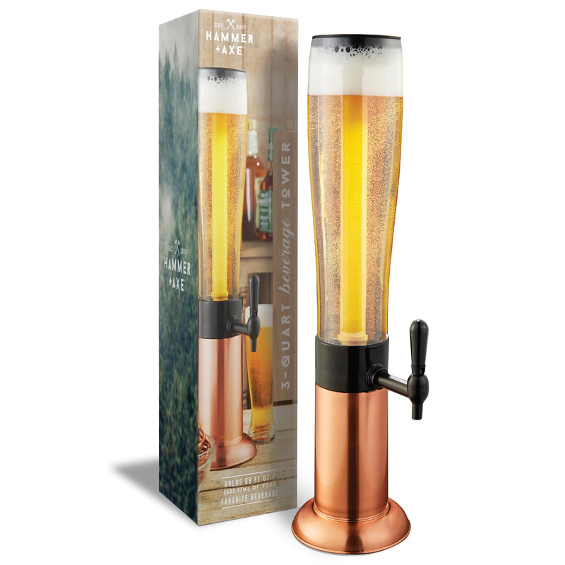 Hammer + Axe Hammer Axe Beverage Dispenser 88 Oz Party Drink Dispenser Ice Tube
