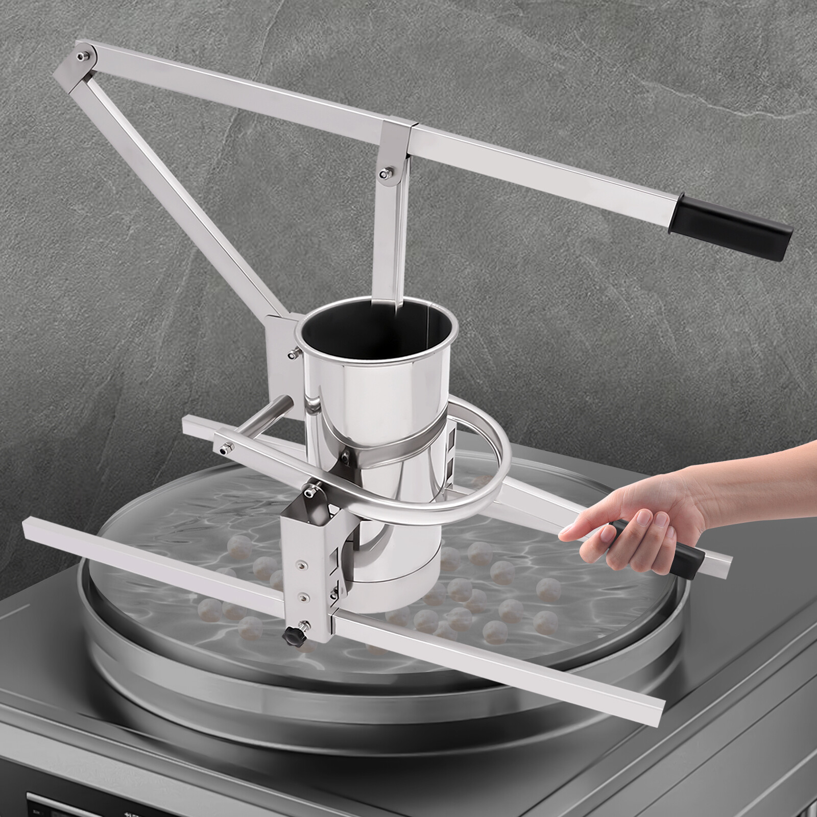 Stainless Steel Manual Meatball Making Machine 15mm/20mm/25mm Mold Specification