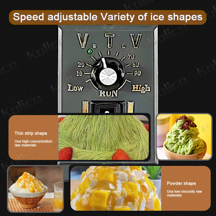 Kolice Commercial Ice Shaving Machine Snowflake Machine Automatically Water Cool