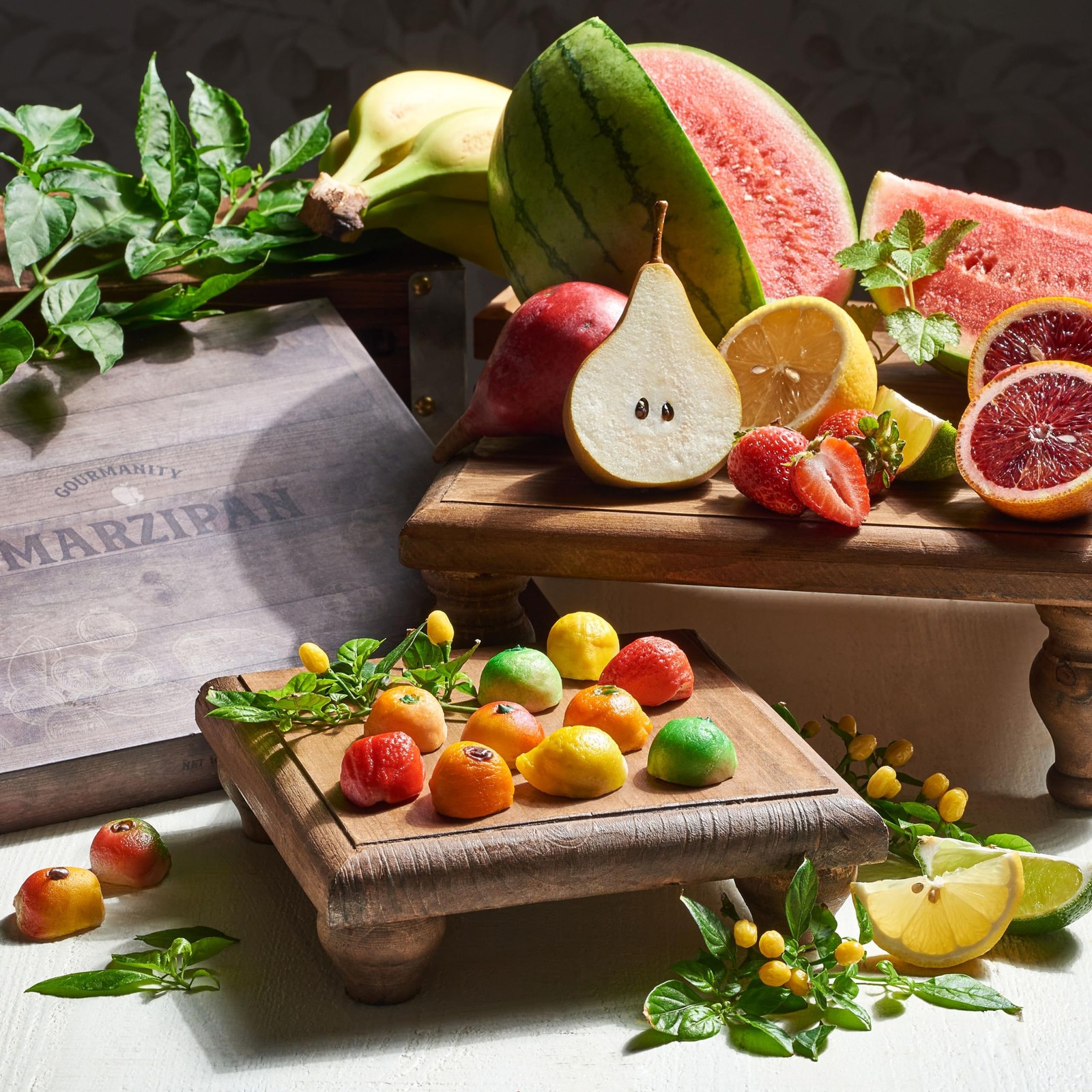 Gourmanity Marzipan Candy Gift Box, 42 Delicious 23.7 x 3.1 x 27.4 cm