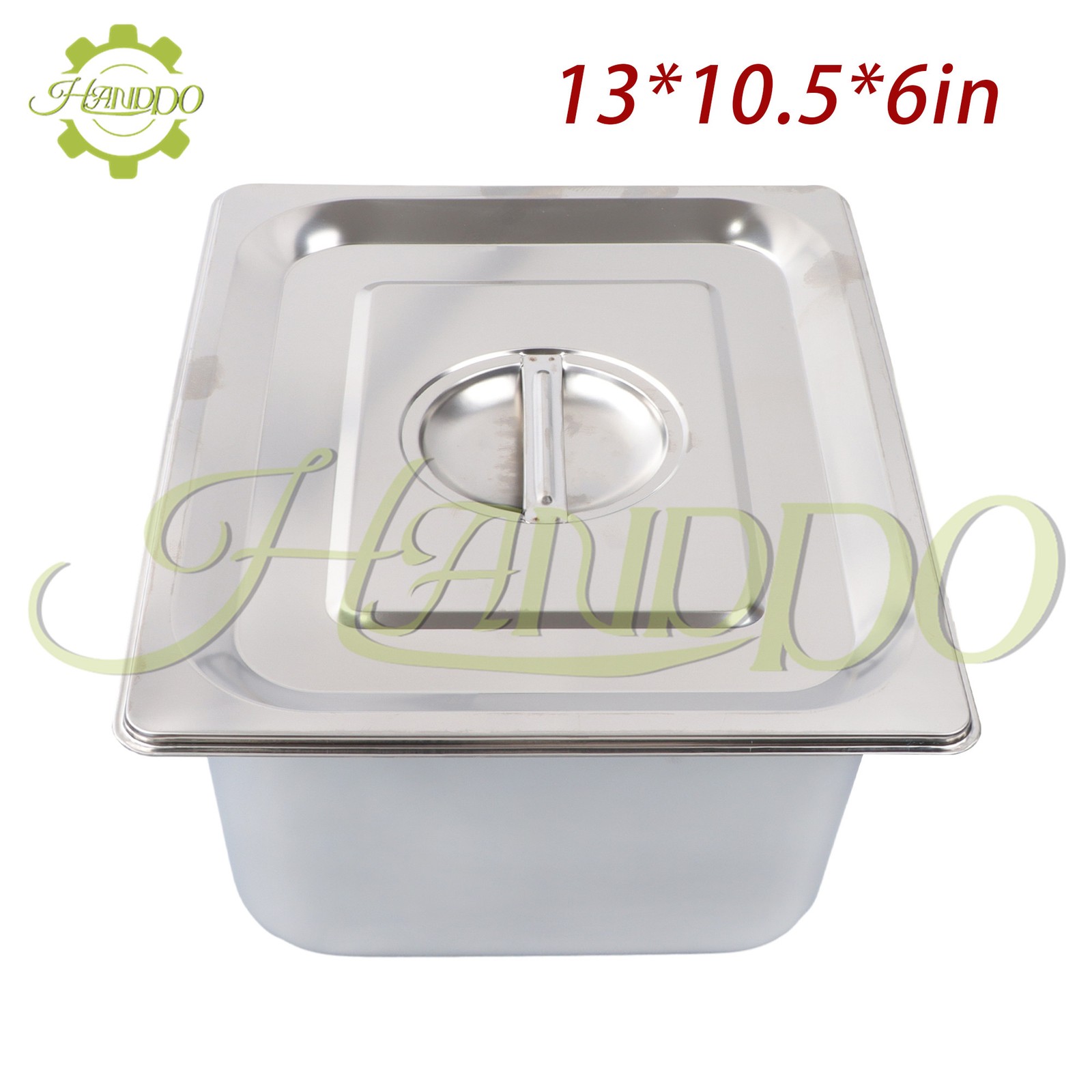 4Pack 1/2 Size 6″ Deep Stainless Tray Storage Container for Restaurant with Lid