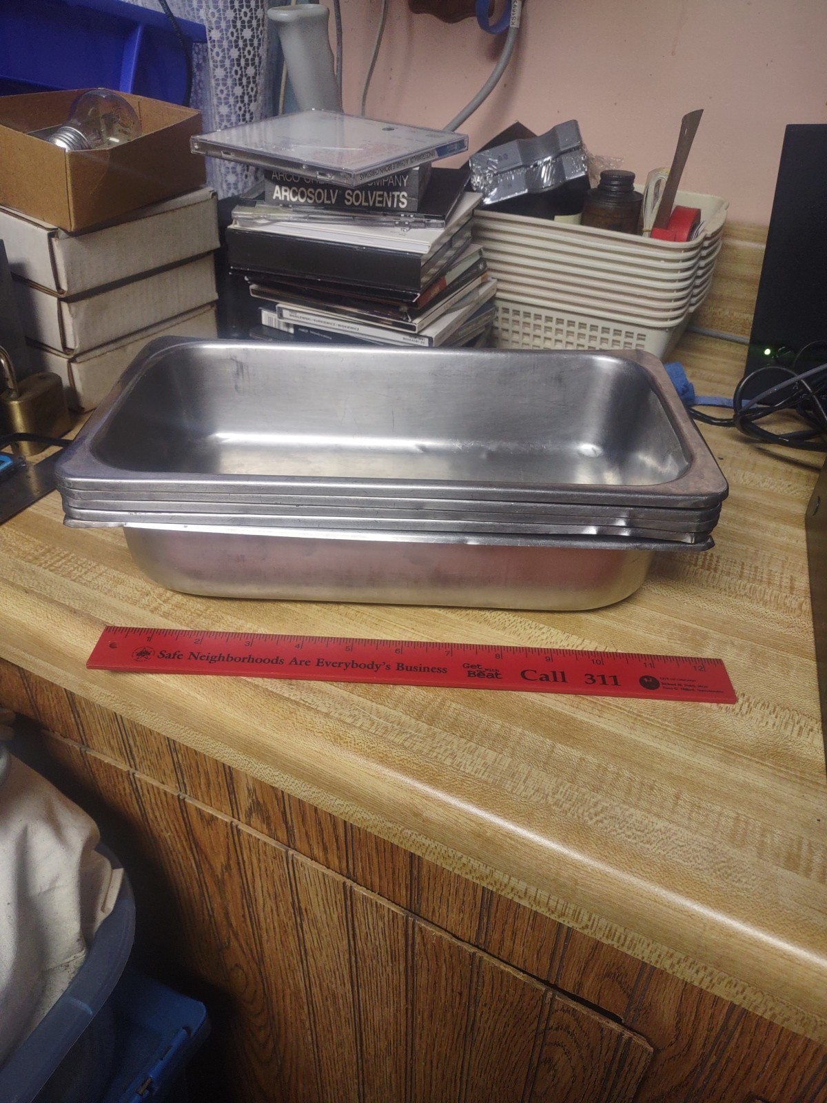 Steam Table Third Pan 12″x 6.5″ 2.50″ deep unknown mfgr quan 5