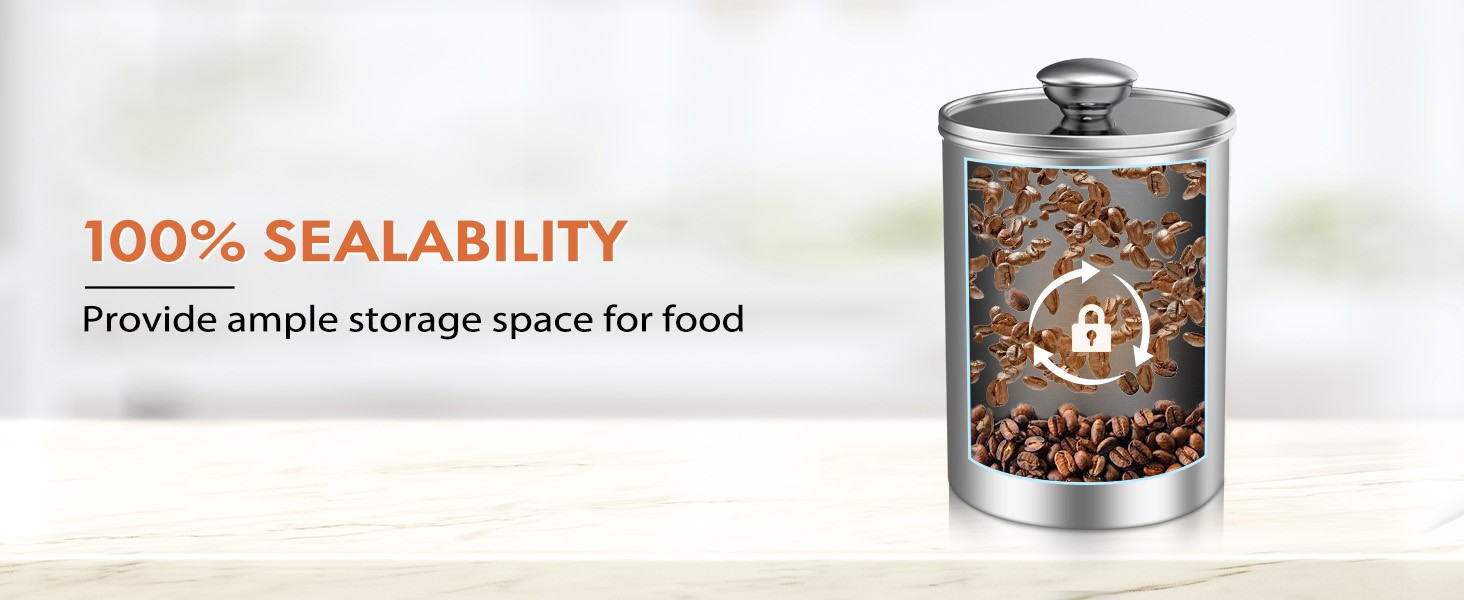 Stainless Steel Food Storage Container Set of 3, 88/61/29 oz with Clear Glass