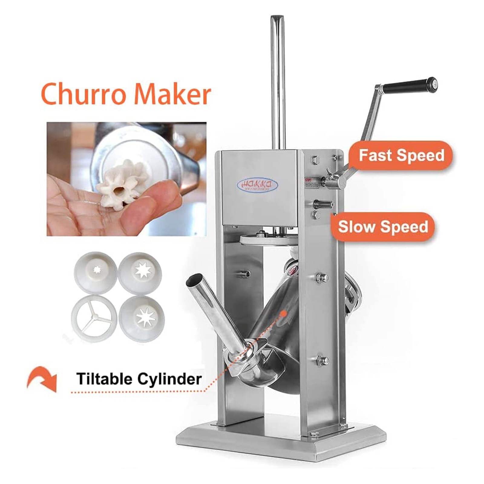 Hakka 3L 7 Lbs Sausage Stuffer Meat Filler Machine with Spanish Churro Maker