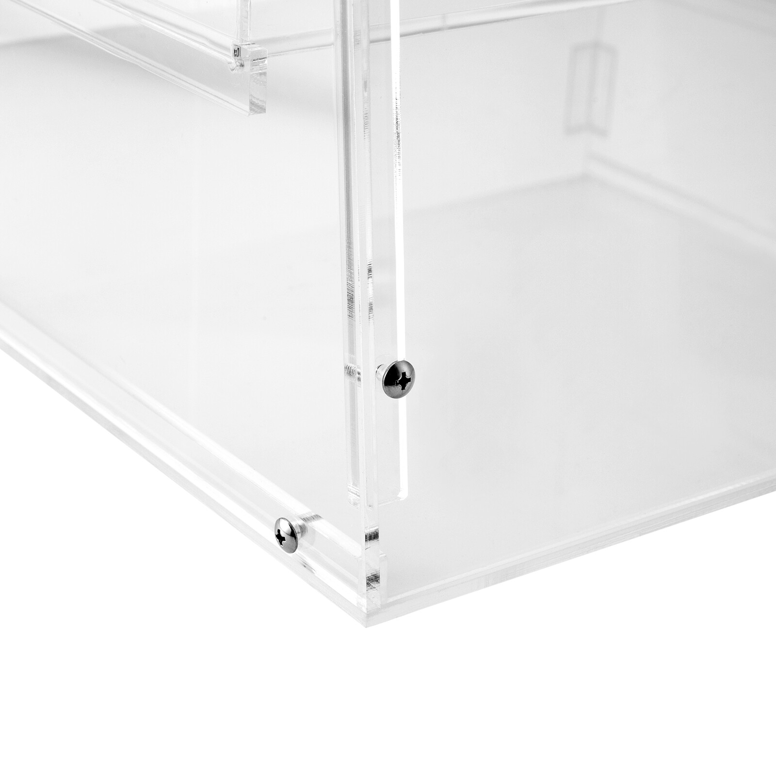 4-Tier Acrylic Bakery Display Case Countertop Donut Pastry Show Case Front Door