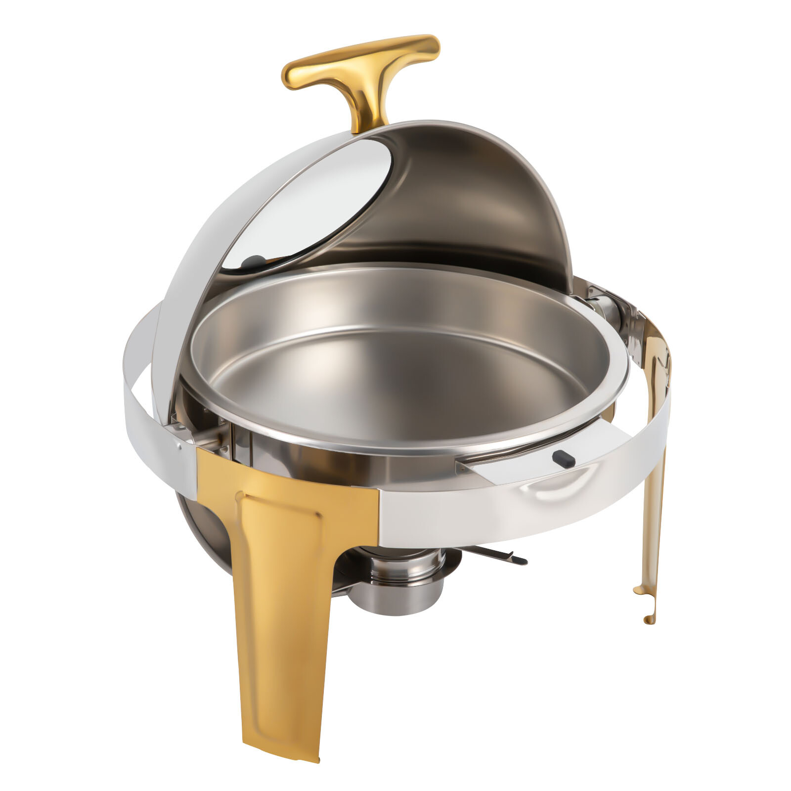 Visible Catering Stainless Steel Chafer Chafing Dish Buffet Set Roll Top 6.3 QT