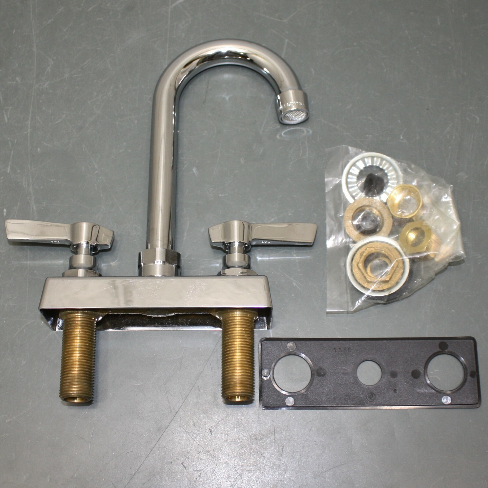 Component Hardware Group High Arc Faucet K11-4000, Deck Mount, 4″ Center, Brass