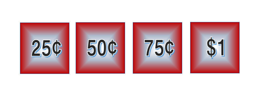 8 pack Candy Vending Machine Label Price Sticker 1.5″ square