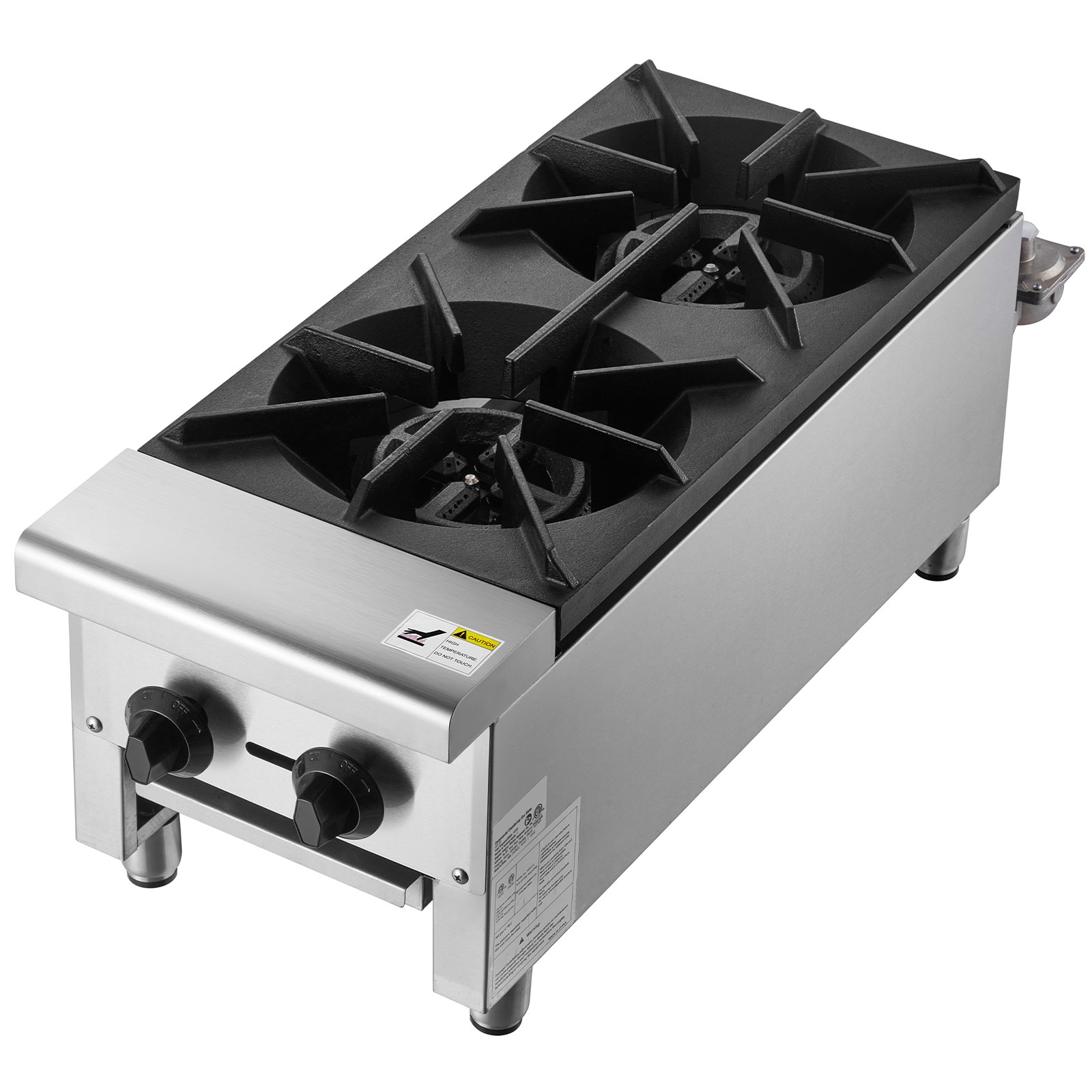 Uimoso Commercial Gas Stove with 2 Burners for Countertop Cooking in Kitchens
