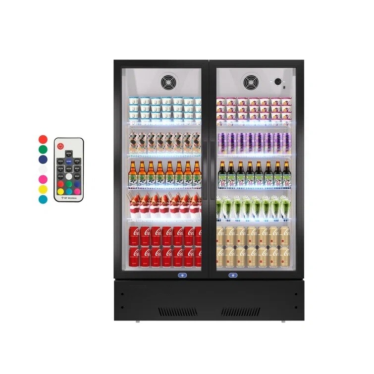 39″ Commercial 2 Glass Door Merchandiser Refrigerator Display Cooler NSF ETL NEW