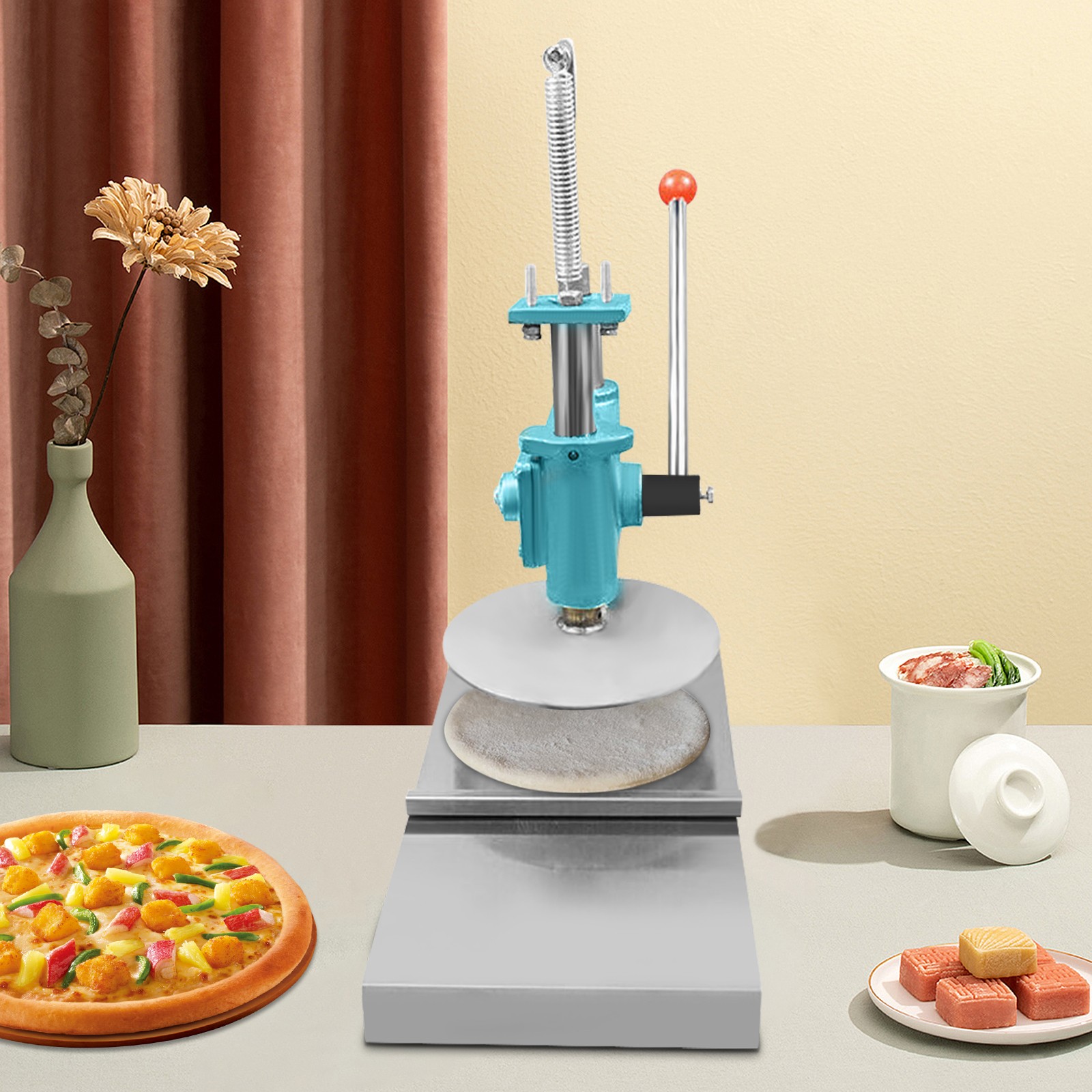 9.5 Inch Modern Manual Pizza Dough Press Machine Household Pastry Press Maker