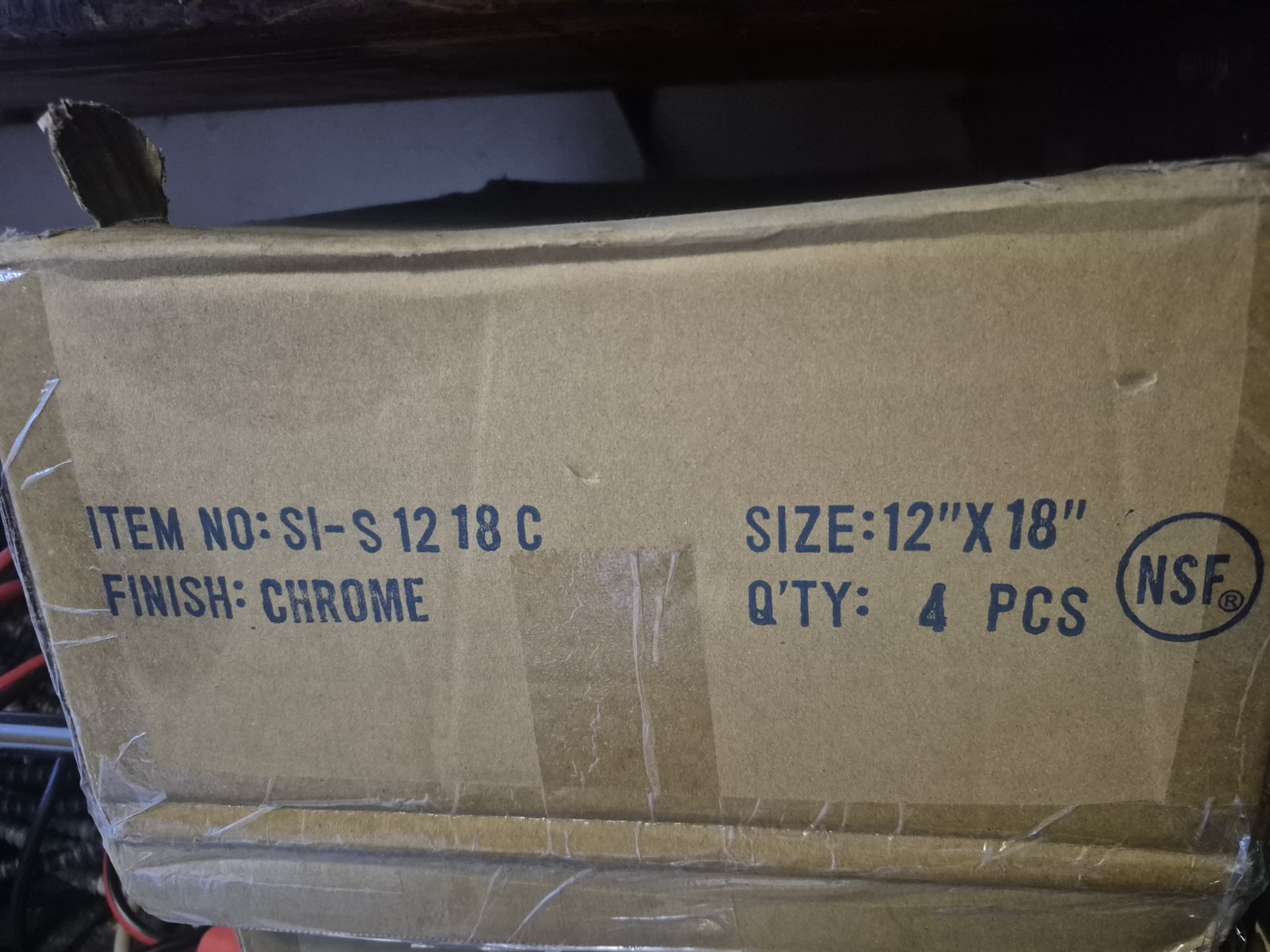 Shelving Inc SI-S1218C Chrome Wire Shelf 12 x 18 in, MPN SI-S1218C