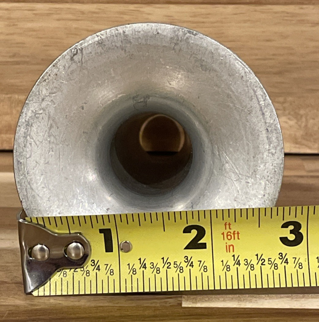 Vintage Unknown Brand Aluminum SAUSAGE STUFFER NOZZLE Used