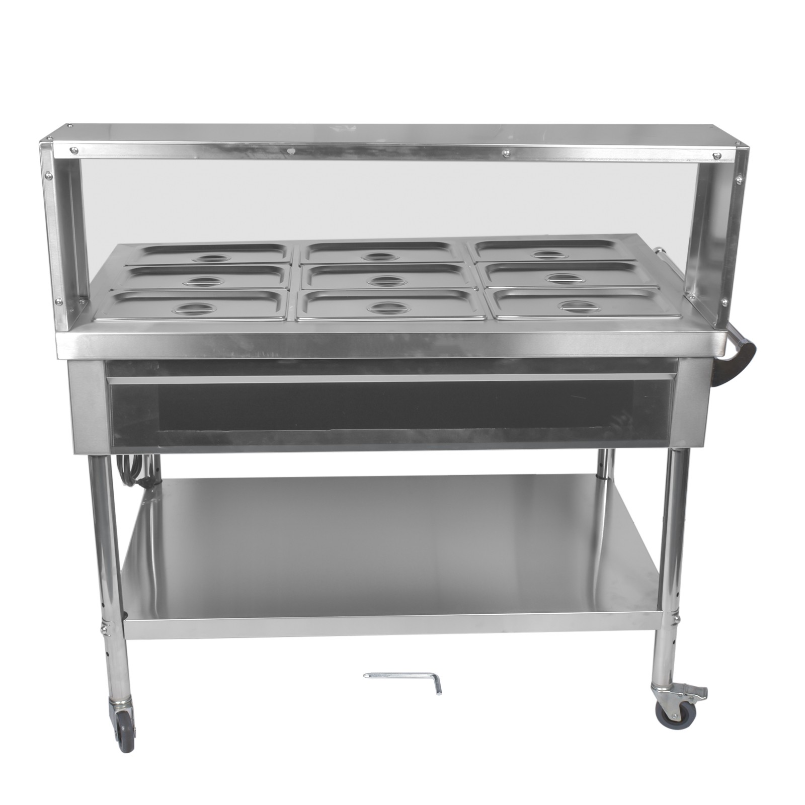 6-9 Pan 1500W Commercial Food Warmer Electric Steam Table for Party Restaurant