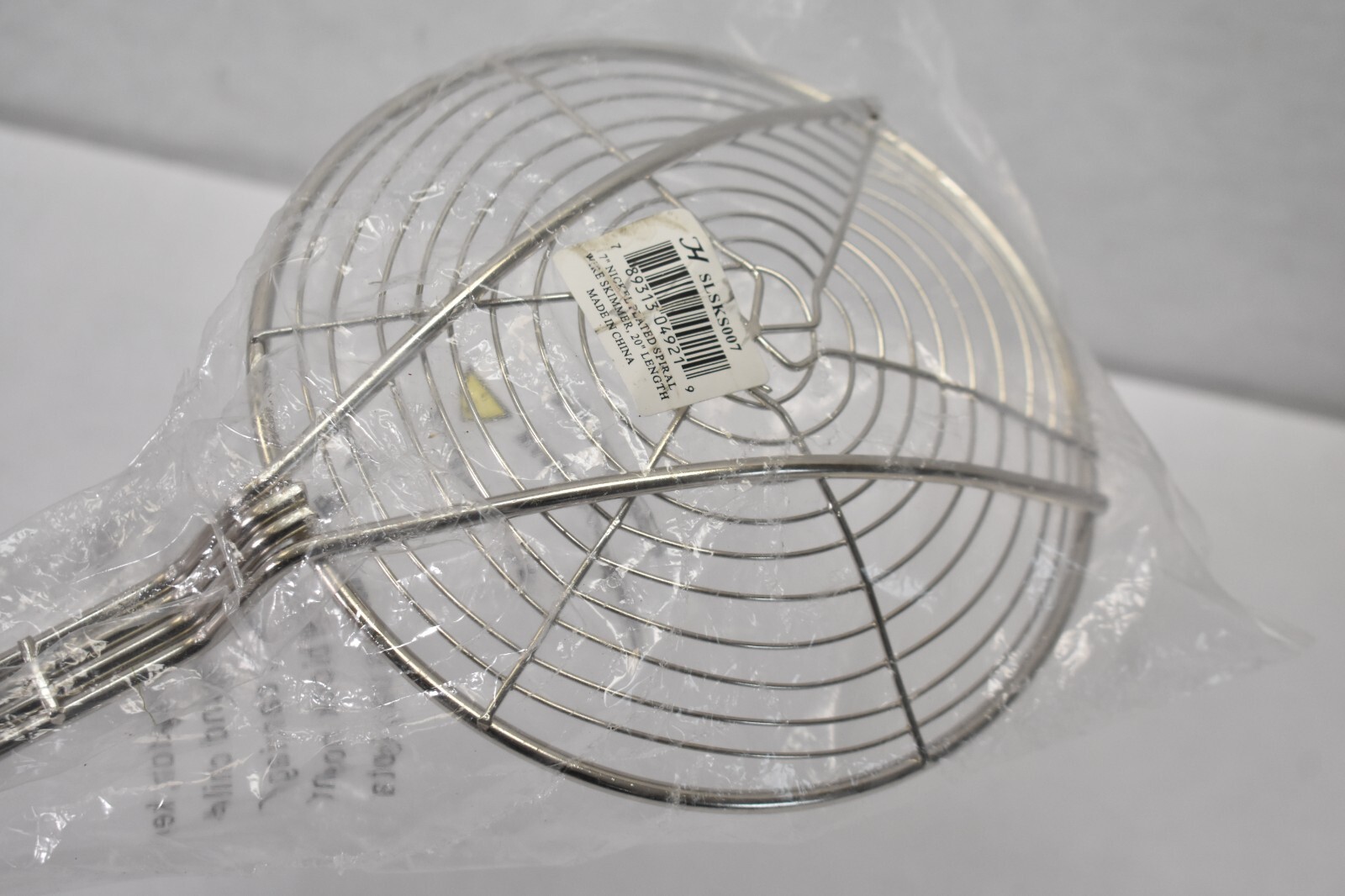 Thunder Group 7″ Nickel Plated Spiral Wire Skimmer 20″ L Kitchenware SLSKS007