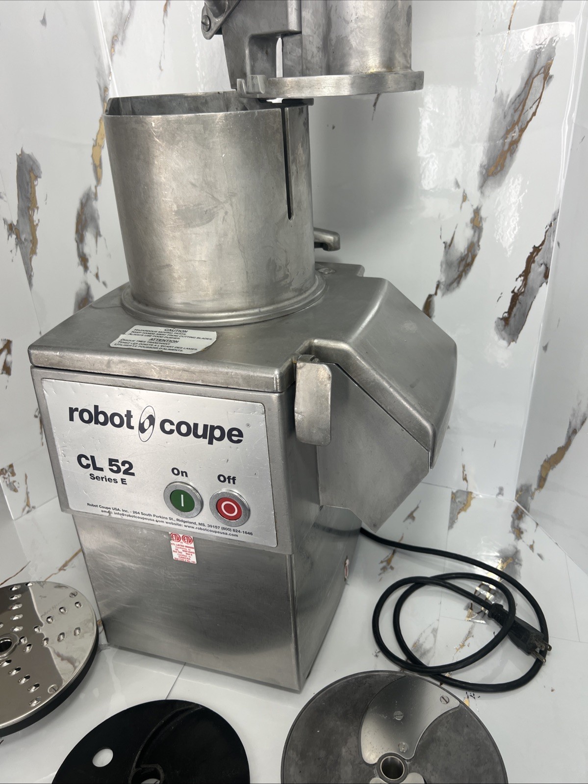 Robot Coupe CL 52 E Series E Continuous Feed Vegetable / Food Processor W/ Discs