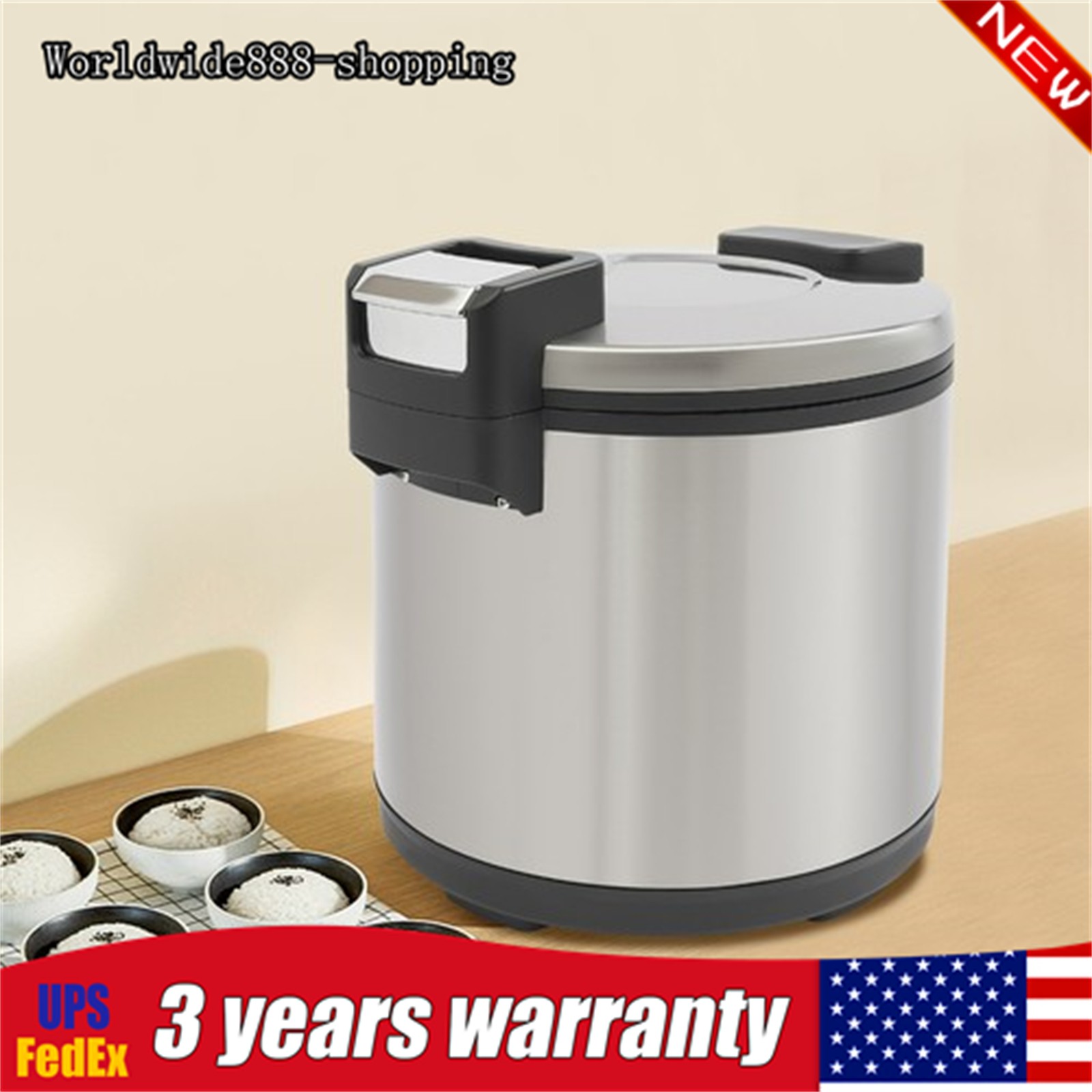 19L/20Qt Electric Rice Warmer Non-stick Cylindrical Shape Commercial Rice Warmer