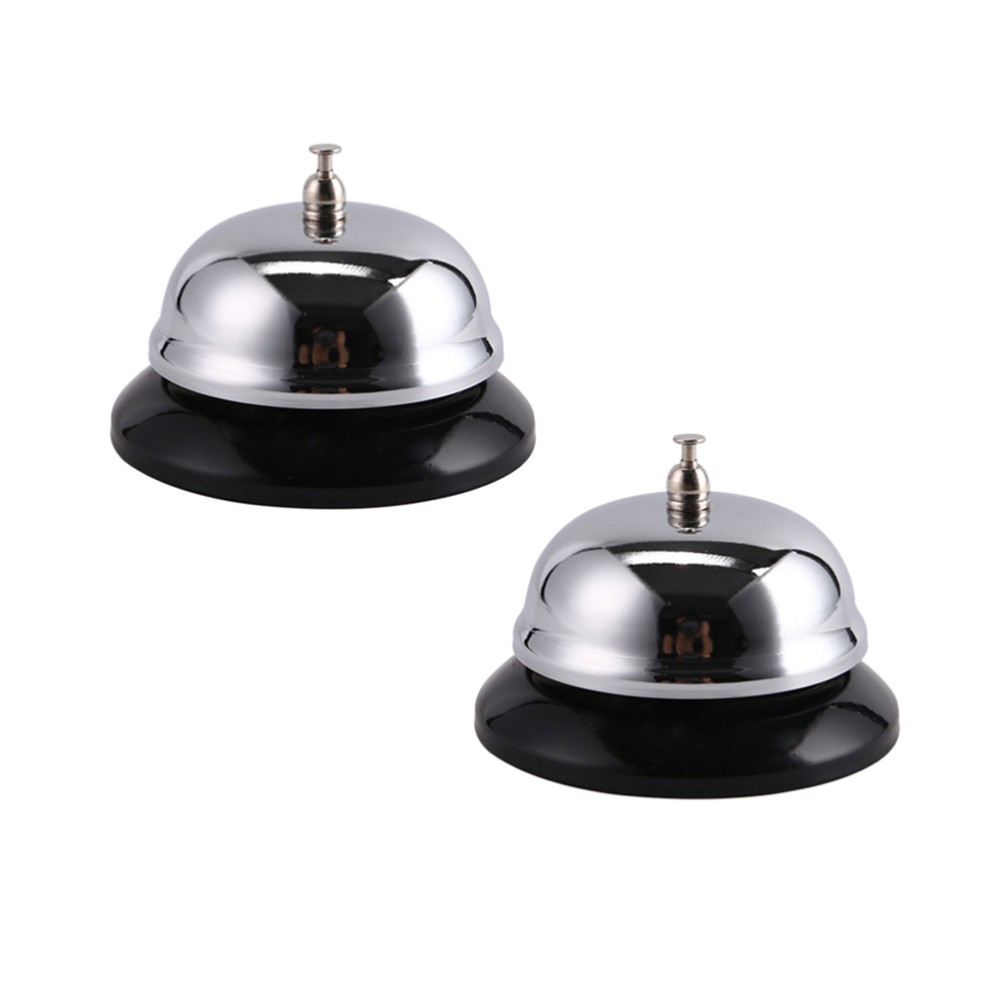 2 Pcs Stainless Steel Service Bell Restaurant Call Bell Reception