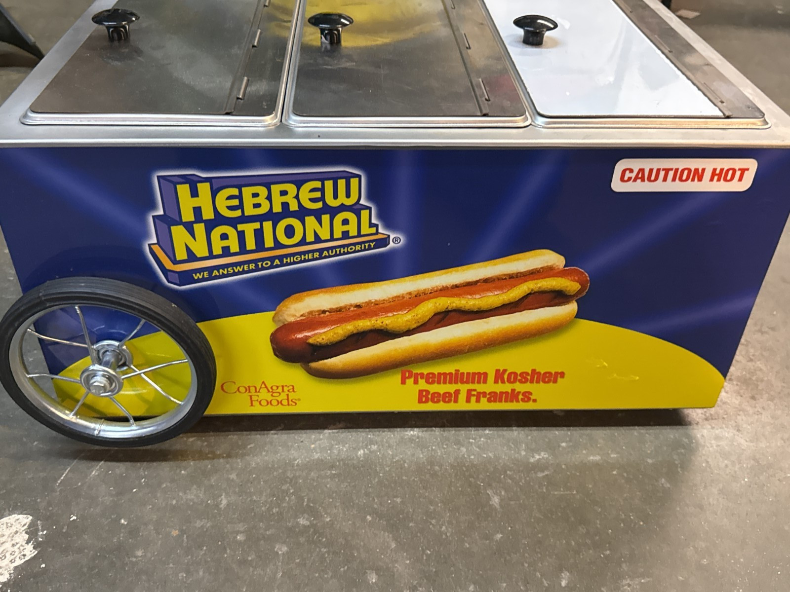 Hebrew National HOT DOG TABLE TOP CART NEW No Box Missing Umbrella
