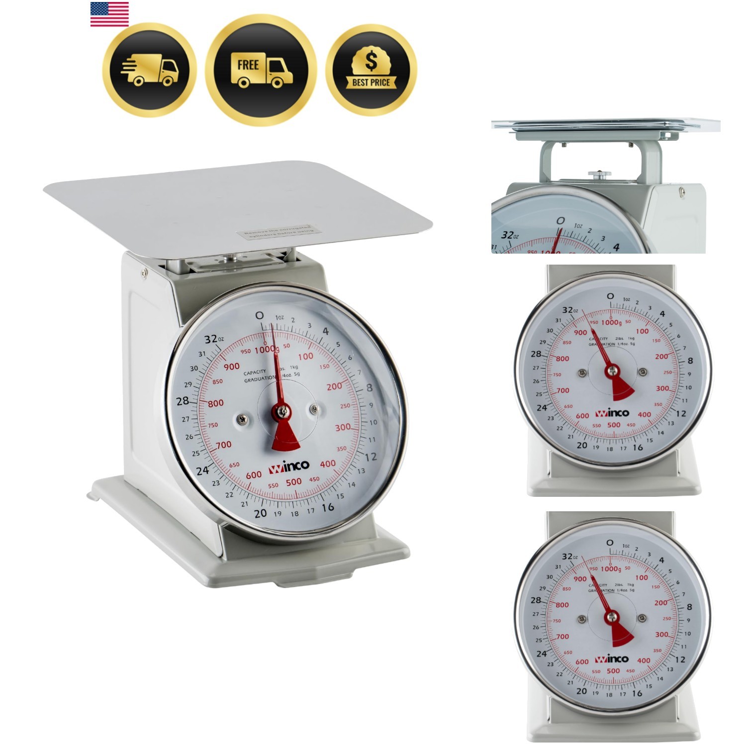 Analog Receiving Scale with Dial, 6.5″