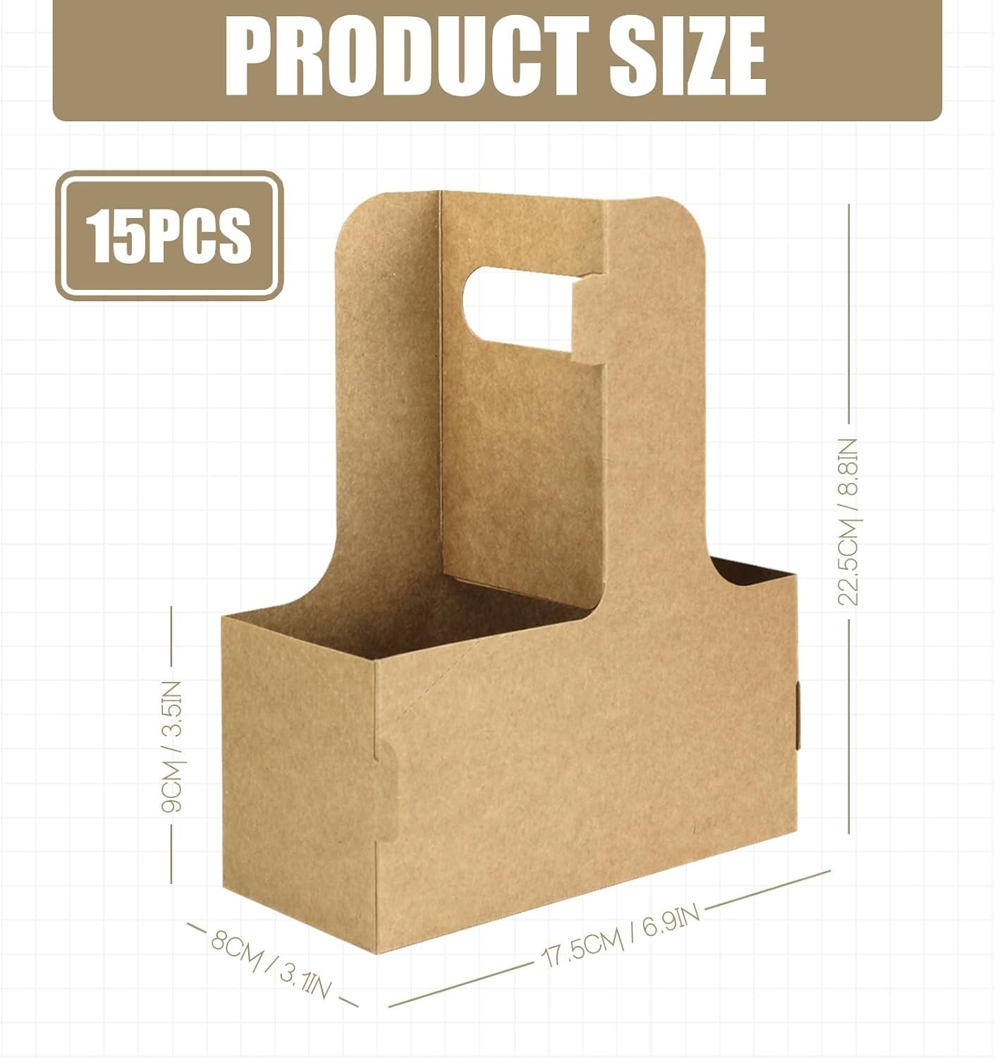 Versatile 2 Cup Paperboard Drink Carrier – Perfect for Coffee Shops and Takeout