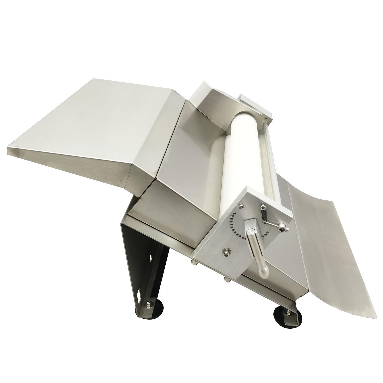 EQCOTWEA Manual Dough Roller Sheeter Machine 16.5″ Stainless Steel Pasta Press