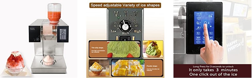 Kolice Ice Shaving Machine, Snowflake Ice Maker,Ice Crusher Shaver-540lbs/day