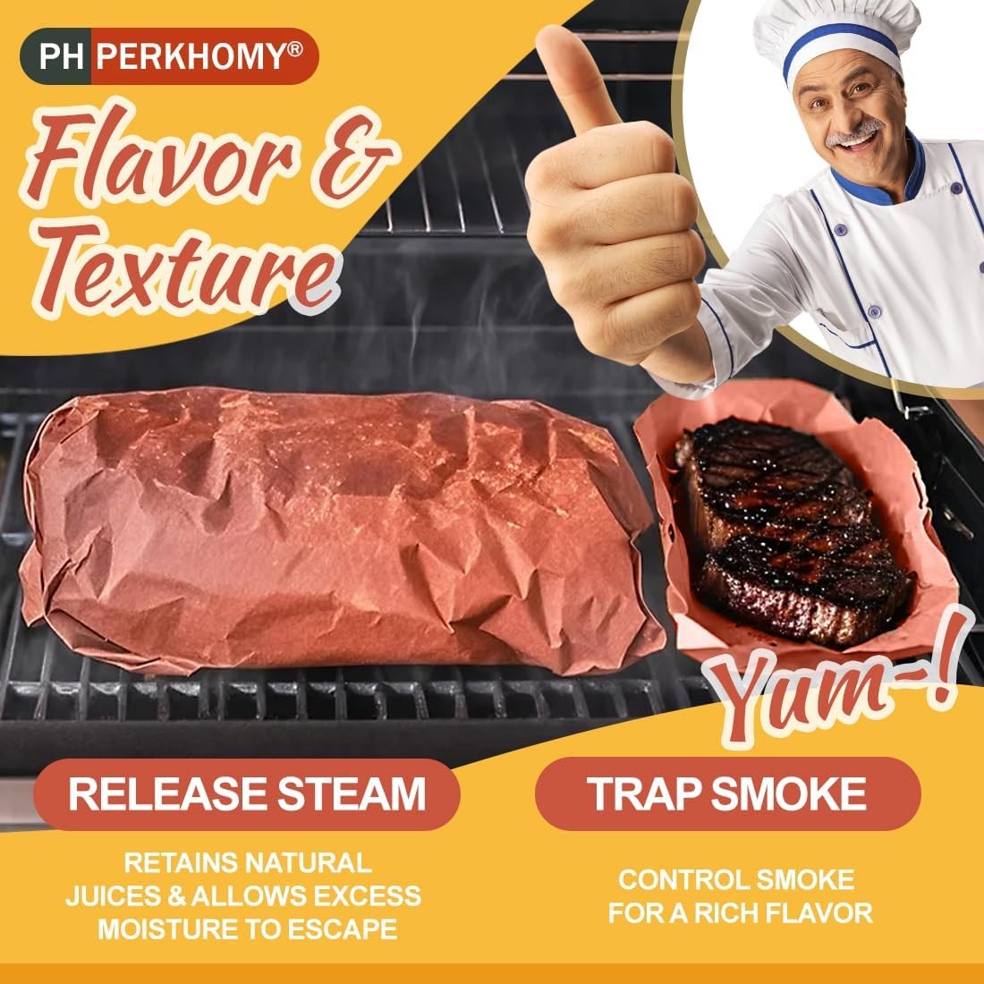 Pink Butcher Paper Roll 18″ X 960″ (80′) for Smoker BBQ Grilling Smoking Meat