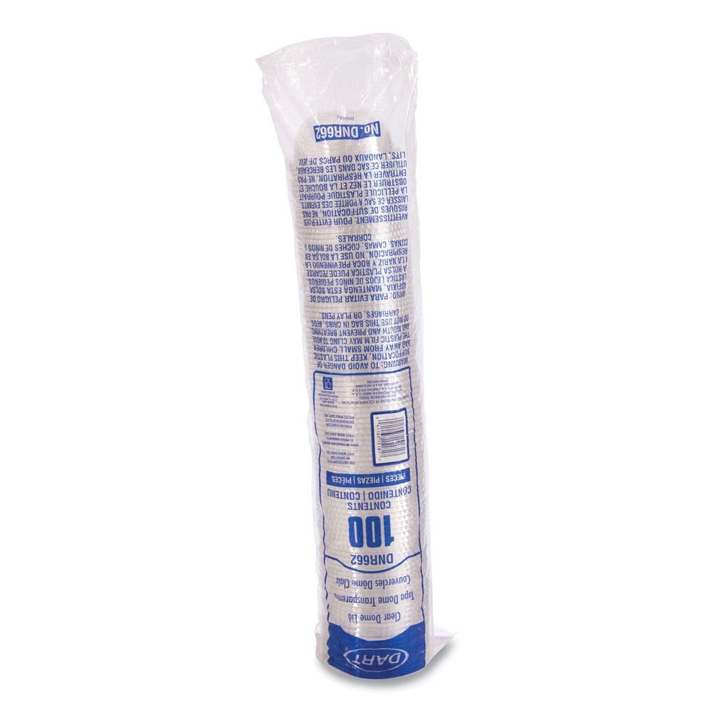 Dart DNR662 No Hole Plastic Dome Lid Fits 9 oz – 22 oz. Cups – CLR (1000/CT) New