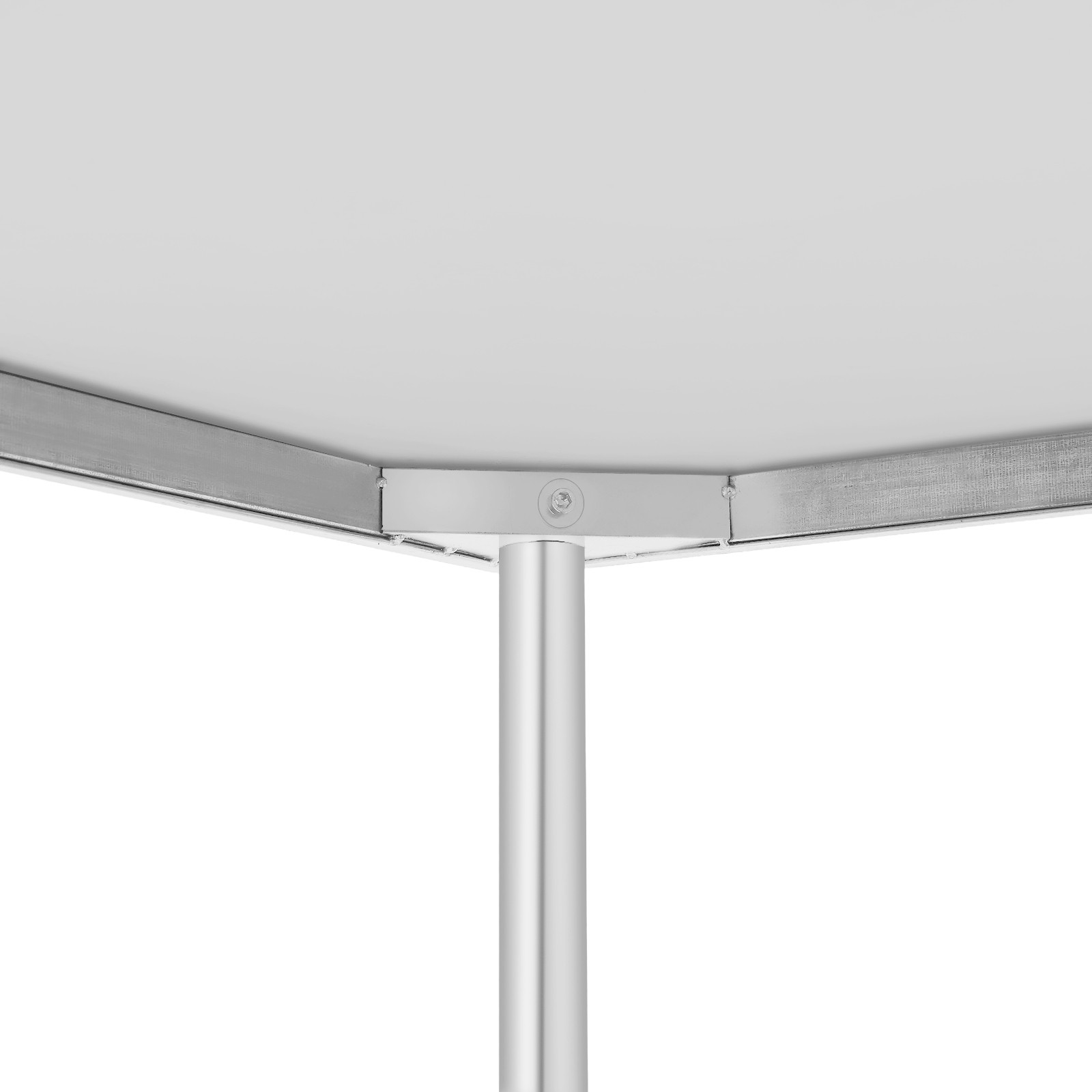 3 Tiers Garage Workbench, 30*30*35in Tool Bench, Silver Work Table With Casters