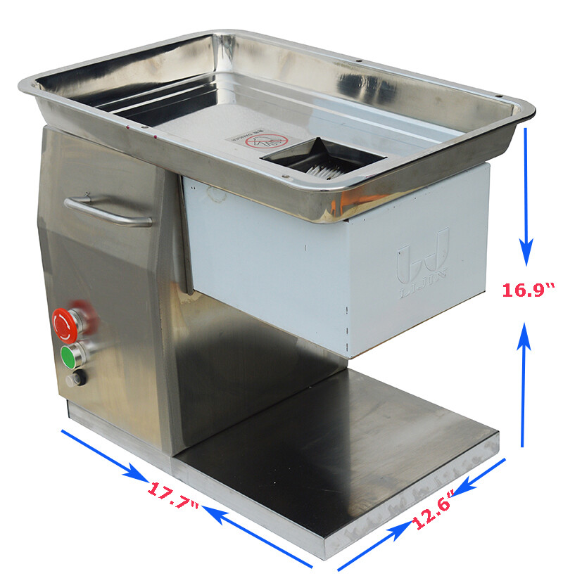 PreAsion 110V Meat Cutting Machine Meat Slicer (with 3mm Blade, 250kg/hour)
