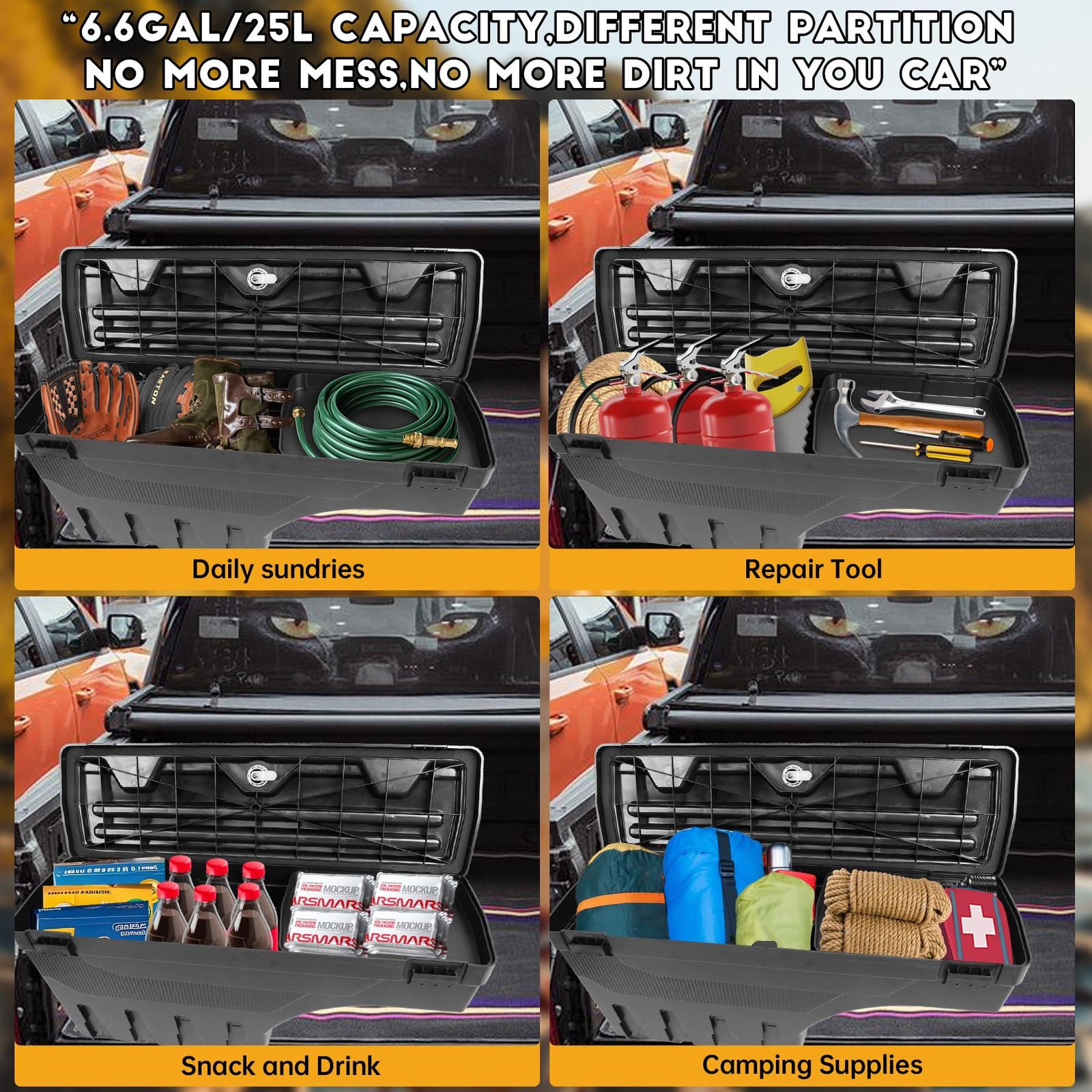Waterproof Swing Out Truck Bed Storage Tool Box Organizer Ford F-150 2015-2023