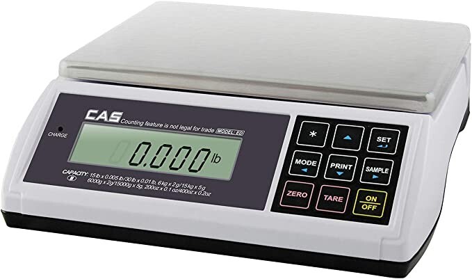 CAS ED-30 Digital Bench/Counter Scale, 15~30 x 0.01lbs, Legal for Trade